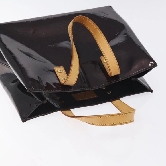 LOUIS VUITTON Monogram Vernis Reade PM Hand Bag Amarante - Picture 9 of 15